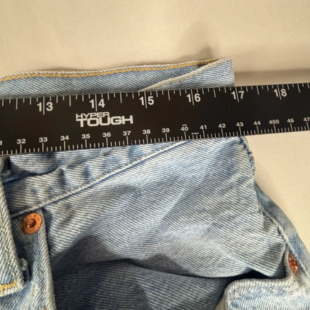 Levi's Premium 501 Mens Straight Leg Distressed Jeans Light Wash Button Fly